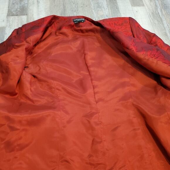 Dué per dué veste size 8 silk women's floral blazer - Picture 4 of 9
